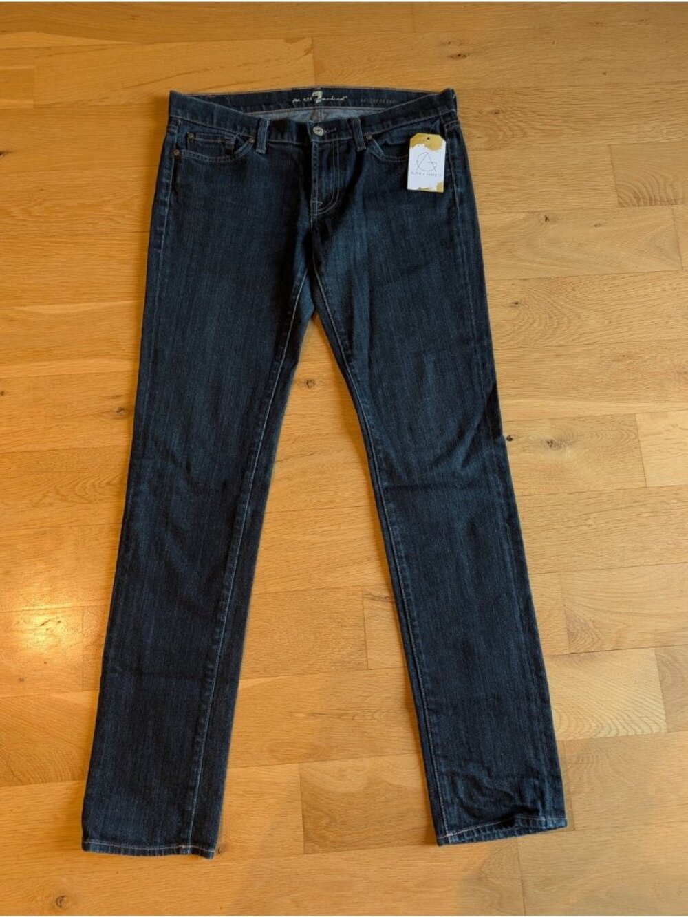 7 For All Mankind Roxanne Dark Wash Skinny Jeans, Size 28